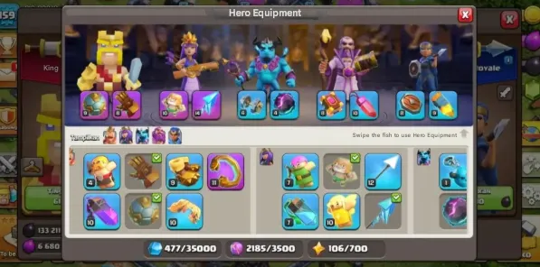 COC184 Maxed TH14 With Epic Hero Equipment Gauntlet Spiky Ball Seismic Slam Frozen Arrow Hog Rider 